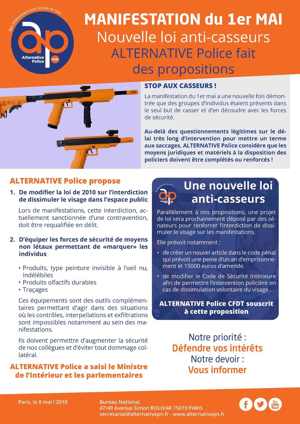 Nouvelle Loi Anti Casseurs Alternative Police